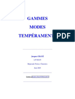 Gammes Modes Temperaments