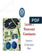 Wastewater Constituents: Instructor DR Sher Jamal Khan