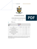 Sri Venkateswara University: SVU MCA (CBCS) 5th Sem Exam Results Feb 2021