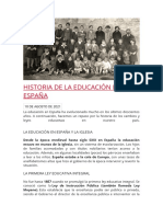 HISTORIA DE LA EDUCACIÓN EN ESPAÑA
