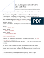 Clinical Presentation and Diagnosis of Obstructive+