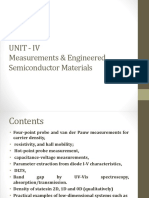 Unit - Iv Measurements & Engineered Semiconductor Materials