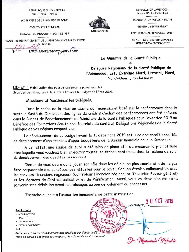 Lettre Aux DR As Mobilisation Ressces Subsides | PDF