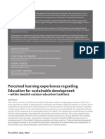 Perceived Learning Experiences Regarding Education For Sustainable Development