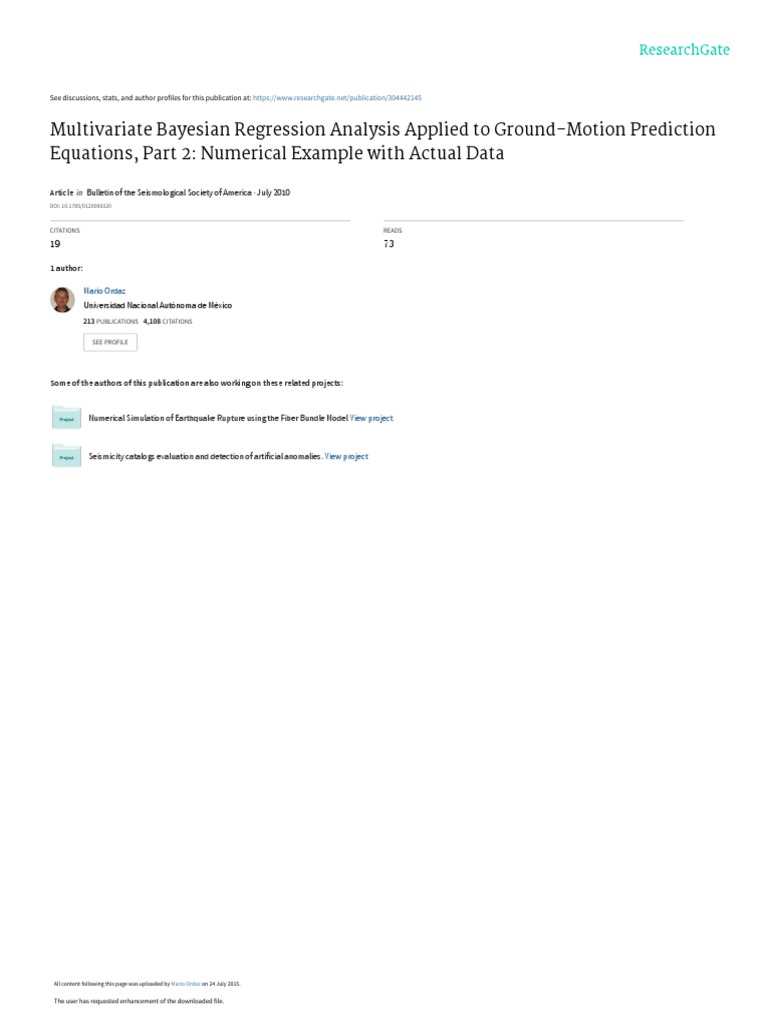 Multivariate Bayesian Regression – NBCS