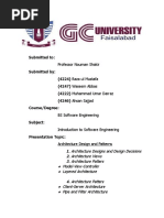 Architecture Design and Patterns