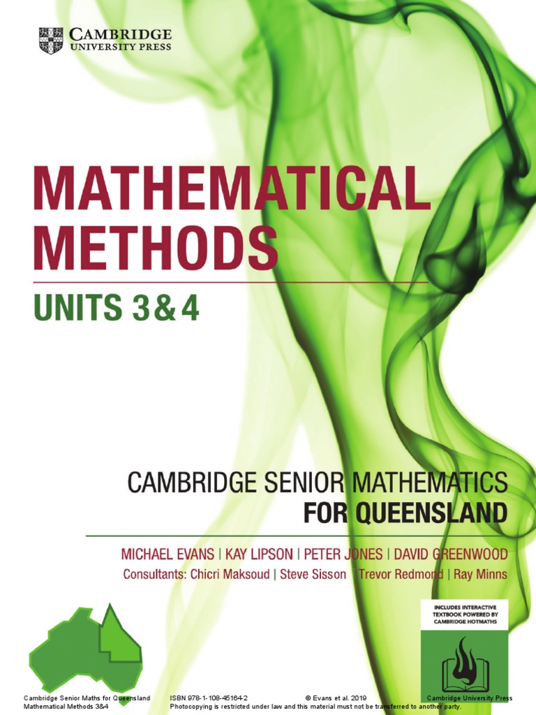 Math Method Textbook Unit 3 and 4 PDF Trigonometric Functions Probability Distribution