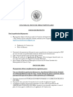 Guia para El Inicio de Obras Particulares