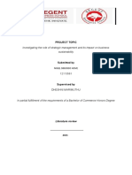 Investigating The Role of Strategic Management and Its Impact On Business Sustainability