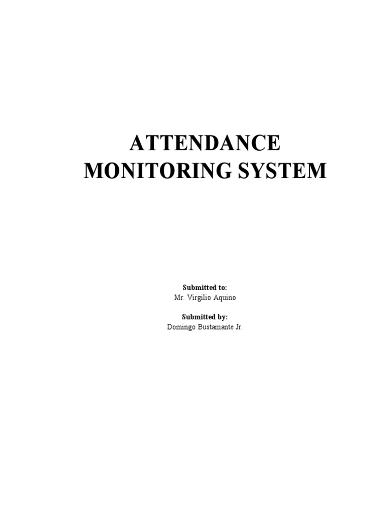 Attendance Monitoring System | PDF | Software Development Process