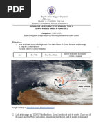 Summative Assessment-Performance Task 3 Earth Science Grade 8 - Quarter 2