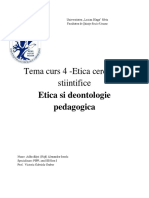 Temă 3 - Curs 4 Bis - Etica Cercetarii Stiintifice - PIPP, An III, Sem I, Adascalitei (Nita) Alexandra Ionela