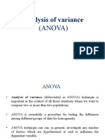 Analysis of Variance: (Anova)