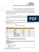 Modul 3. Operator C++