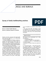 Reports of Councils A N D Bureaus: Survey of Family Toothbrushing Practices