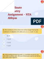 Coordinate Geometry Assignment - NTA Abhyas