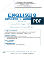 English 8: Quarter 1-Week 1 & 2