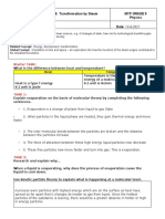 Factors Affecting Evaporation - Worksheet 1