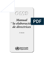 OMS Manual para la Elaboración de directrices 2da Edición