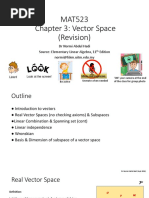 MAT523 Chapter 3.1 - Vector Space