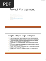 Project Management: Chapter 3: Project Scope Managment