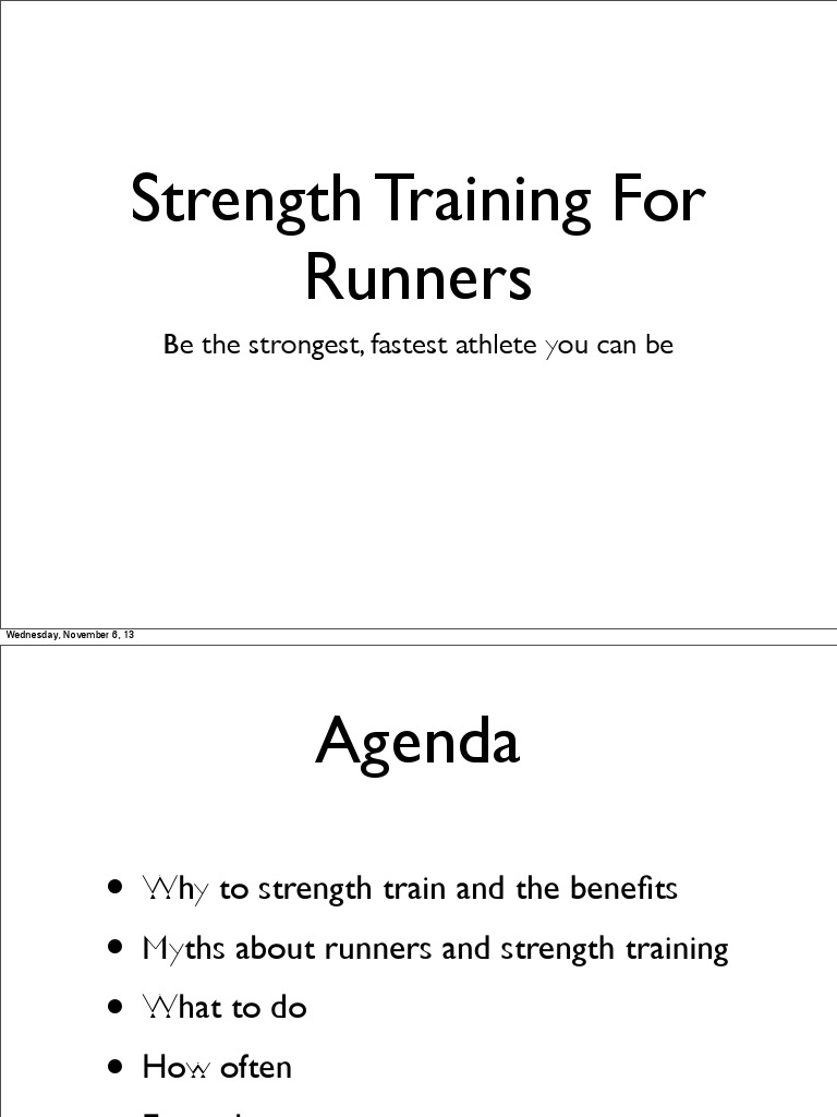Strength Training For Runners PDF PDF Strength Training Balance