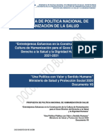 Documento Propuesta Pnhs Politica Valor Humano