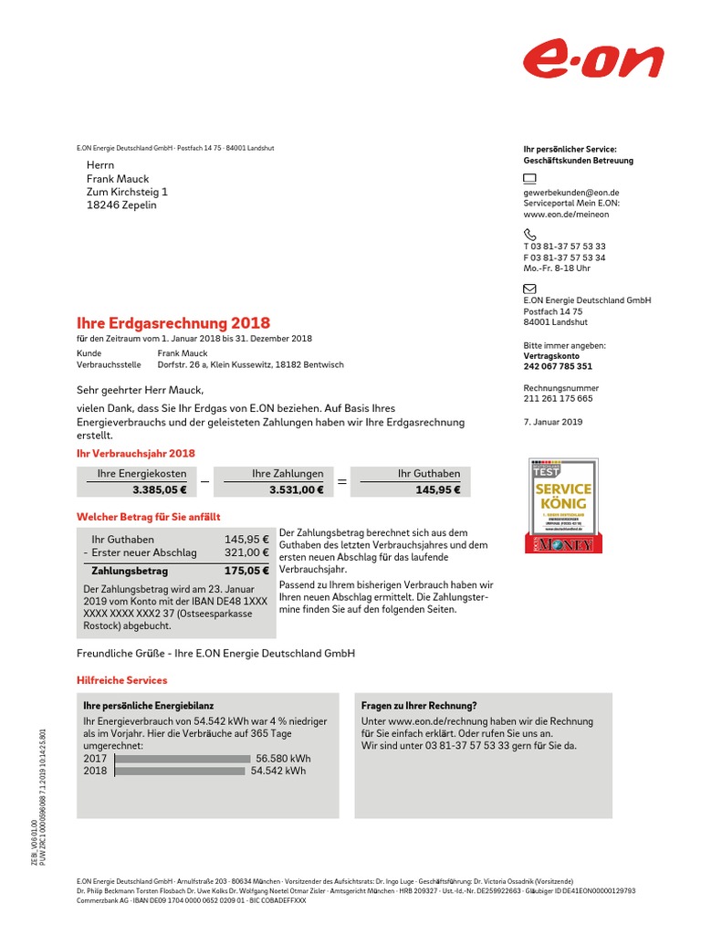 EONGasRechnung 24XXXX785351 2019 01 07 PDF