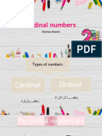 Ordinal Numbers: Shaimaa Khamis