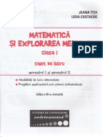 Matematica si explorarea mediului Clasa 1. Sem. 1 si 2 Caiet