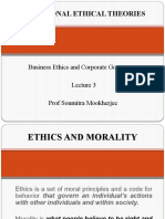 Traditional Ethical Theories: Business Ethics and Corporate Governance Prof Soumitra Mookherjee