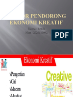 Faktor Pendorong Ekonomi Kreatif