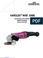 Varilex WSF 1600: Operating Instructions Detail Drawing Spare Part List