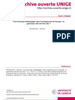 Tout N'est Pas Métalangagier Dans L'enseignement Du Français