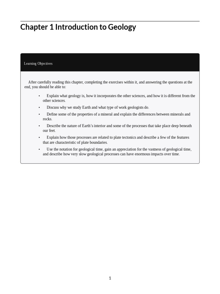 Physical Geology 2nd Edition Chapter 1 Introduction To Geology | PDF ...