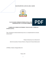 Estrategias de Internacionalizacion de Arroz y La Competitivad de Mercados - Caso Práctico - Tumbaco María José