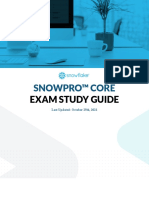 Snowpro™ Core: Exam Study Guide