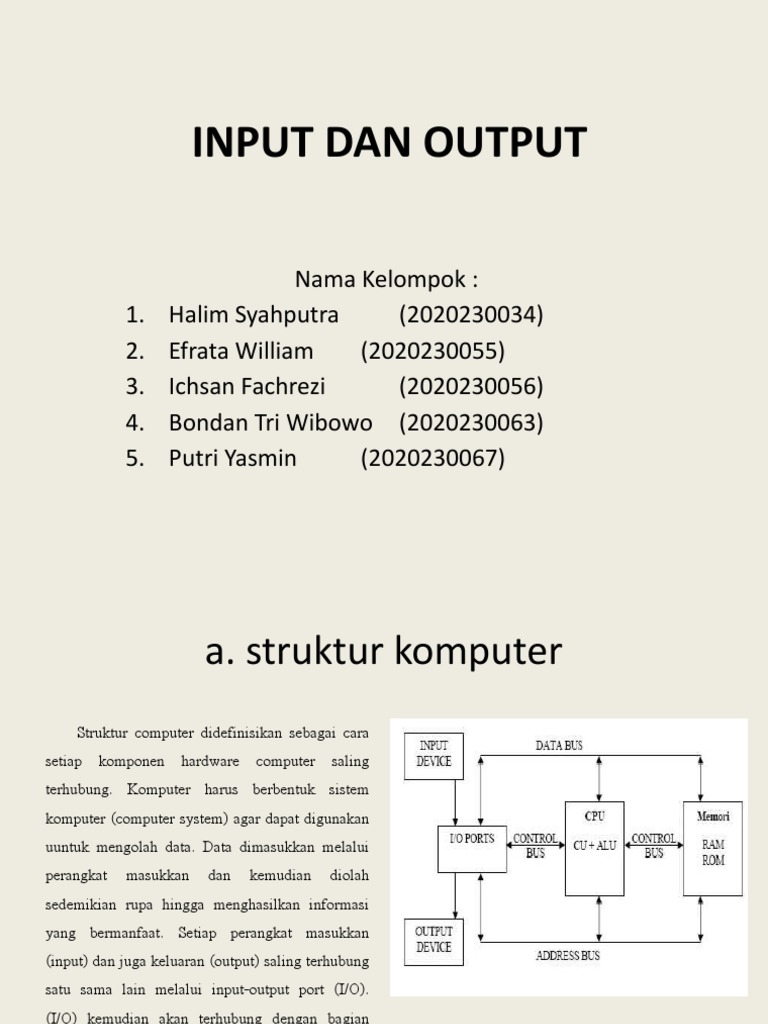 Input Dan Output | PDF
