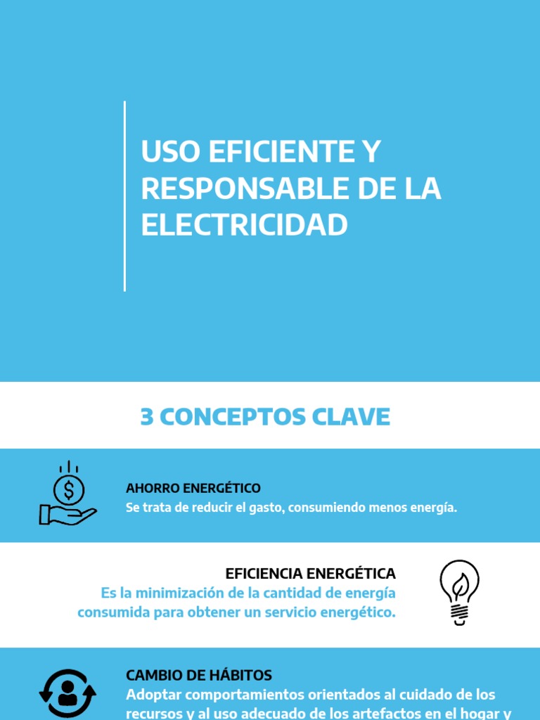 Uso Eficiente y Responsable de La Electricidad | PDF | Uso eficiente de ...
