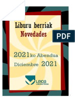 2021eko Abenduko Liburu Berriak - Novedades de Diciembre Del 2021