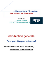 Cours de Philo de Léducation - Master SC Educ