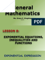 Exponential Functions, Equations, and Inequalities and Solving Exponential Equations