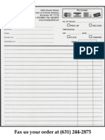 Cooky's Deli Fax Order Form