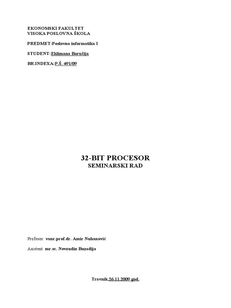 32-Bit Procesor | PDF