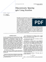 Estimation of Discontinuity Spacing and Trace Length Using Scanline-Priest and Hudson 1981