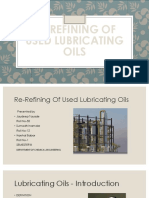 RE-REFINING OF USED LUBRICATING OILS