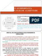 Rolul Şi Importanţa Biotehnologiilor Alimentare