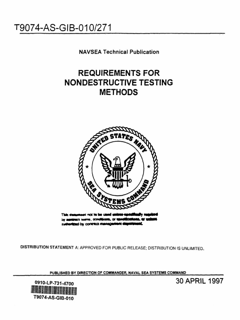 T9074 As Gib 010 271 Requirements For Nondestructive Testing Methods