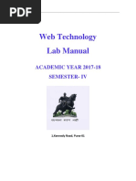 Web Technology Lab Manual: ACADEMIC YEAR 2017-18 Semester-Iv