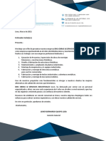 Carta de Presentación - Bm1 Obras & Servicios Industriales s.a.c.